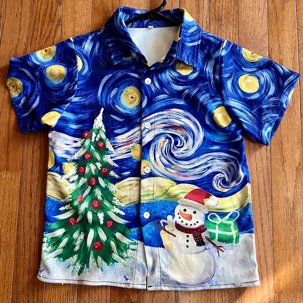 Boy’s Christmas Hawaiian Shirt